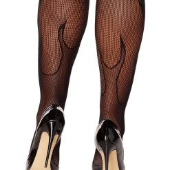 Spirit Halloween Black Devil Flame Fishnet Stockings 9 Spirit Halloween Black Devil Flame Fishnet Stockings -Cheap Trick Or Treat Hub Store 01543057 c