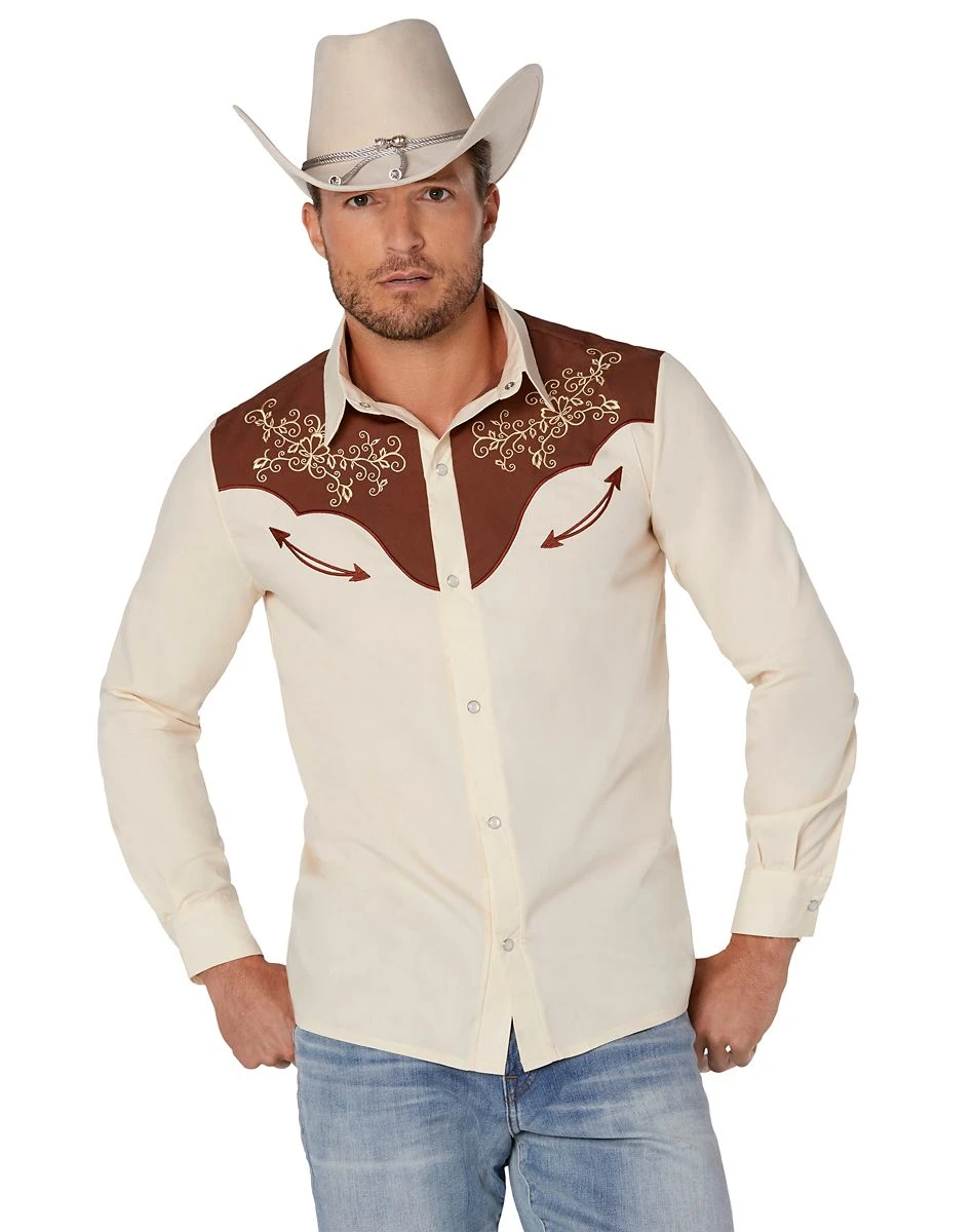 Spirit Halloween Adult Western Cowboy Shirt 1 Spirit Halloween Adult Western Cowboy Shirt