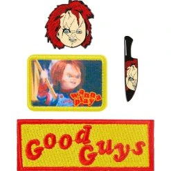 Spirit Halloween Chucky Iron-On Patch and Pin Set