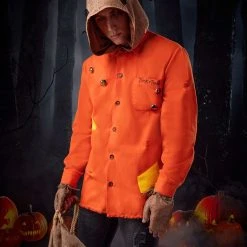 Spirit Halloween Sam Hooded Button-Up Shirt - Trick 'r Treat