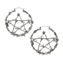 Spirit Halloween Pentagram Hoop Earrings