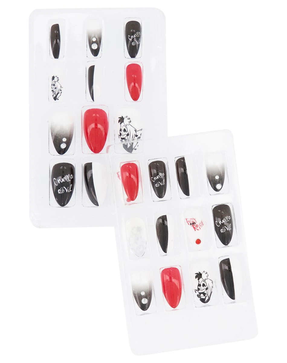 Spirit Halloween Classic Cruella Press On Nails - Disney Cruella 1 Spirit Halloween Classic Cruella Press On Nails - Disney Cruella