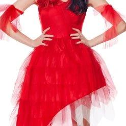 Spirit Halloween Adult Harley Quinn Red Dress - The Suicide Squad -Cheap Trick Or Treat Hub Store 01549518 c