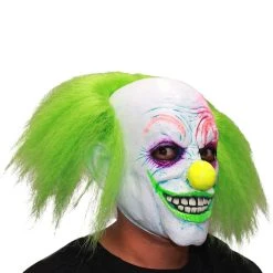 Spirit Halloween Neon Green Hair Clown Full Mask -Cheap Trick Or Treat Hub Store 01551944 d