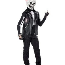 Spirit Halloween Kids Dark Rebel Punk Skeleton Costume