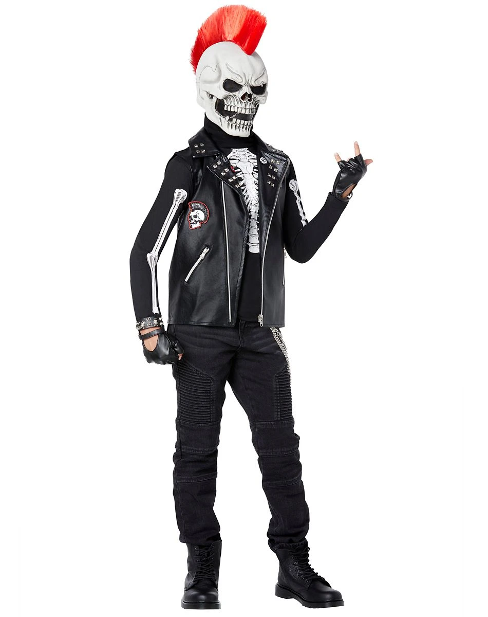 Spirit Halloween Kids Dark Rebel Punk Skeleton Costume 1 Spirit Halloween Kids Dark Rebel Punk Skeleton Costume
