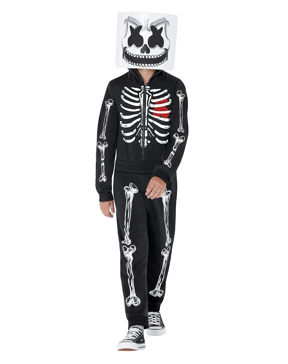 Spirit Halloween Kids Skeleton Marshmello Costume 1 Spirit Halloween Kids Skeleton Marshmello Costume
