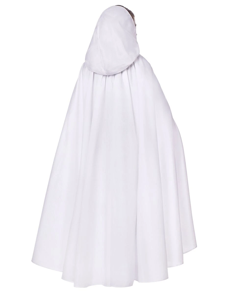 Spirit Halloween Kids White Hooded Cape 2 Spirit Halloween Kids White Hooded Cape - Image 2