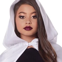 Spirit Halloween Kids White Hooded Cape 5 Spirit Halloween Kids White Hooded Cape -Cheap Trick Or Treat Hub Store 01554500 c