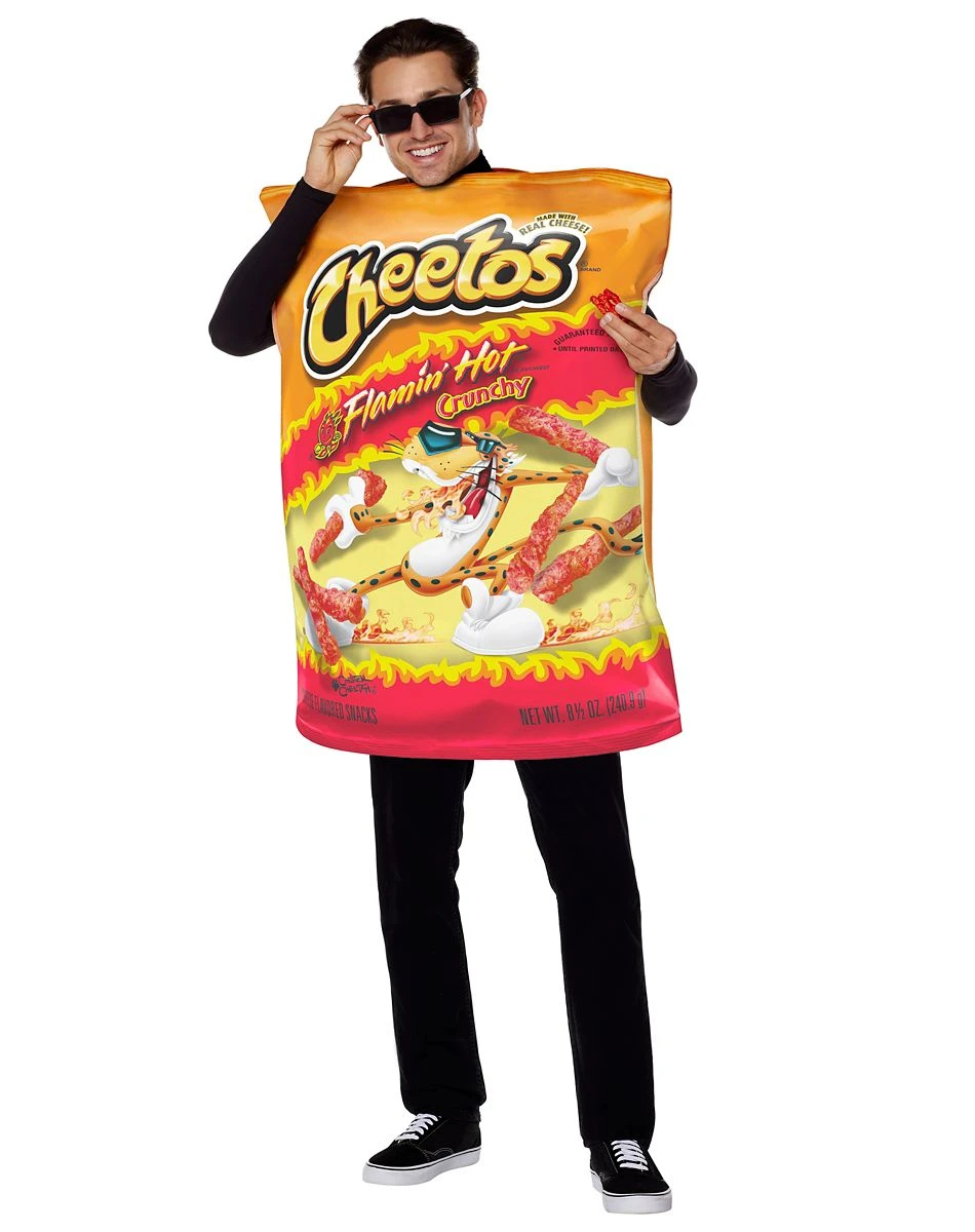 Spirit Halloween Adult Flamin' Hot Cheetos Bag Costume 1 Spirit Halloween Adult Flamin' Hot Cheetos Bag Costume