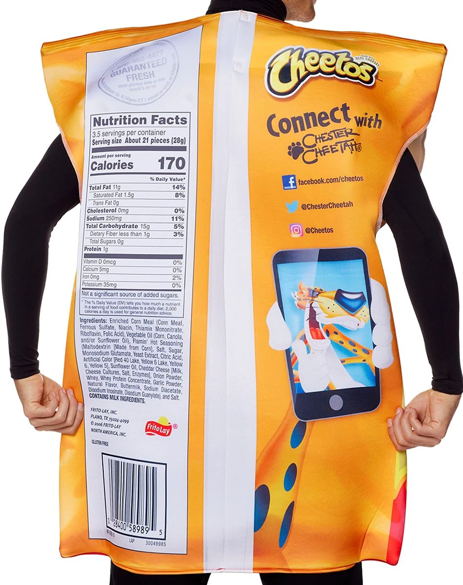 Spirit Halloween Adult Flamin' Hot Cheetos Bag Costume 3 Spirit Halloween Adult Flamin' Hot Cheetos Bag Costume - Image 3