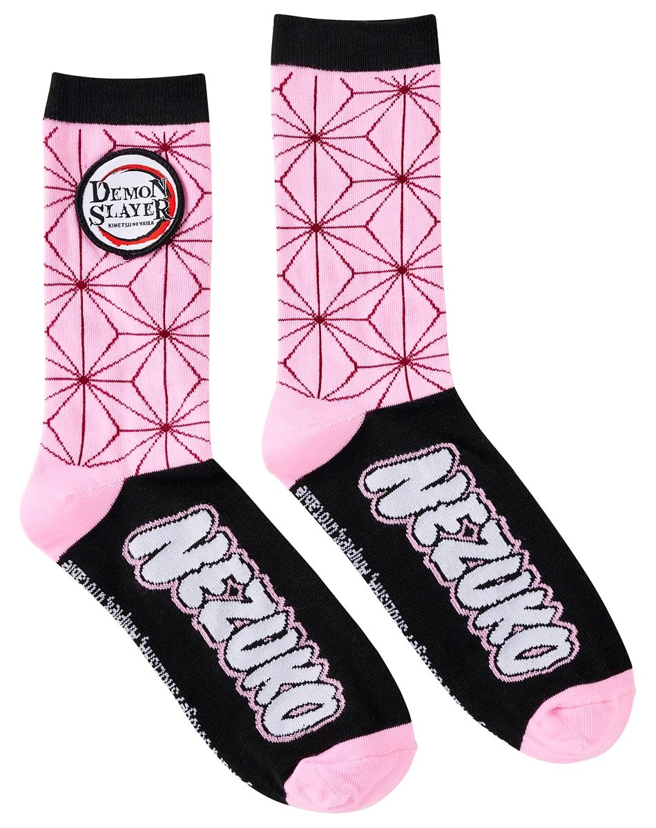 Spirit Halloween Nezuko Kamado Crew Socks - Demon Slayer 1 Spirit Halloween Nezuko Kamado Crew Socks - Demon Slayer