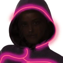 Spirit Halloween Kids Pink Light-Up EL Wire Stick Figure Costume -Cheap Trick Or Treat Hub Store 01558311 c