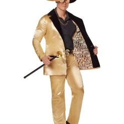 Spirit Halloween Adult Gold Pimp Costume