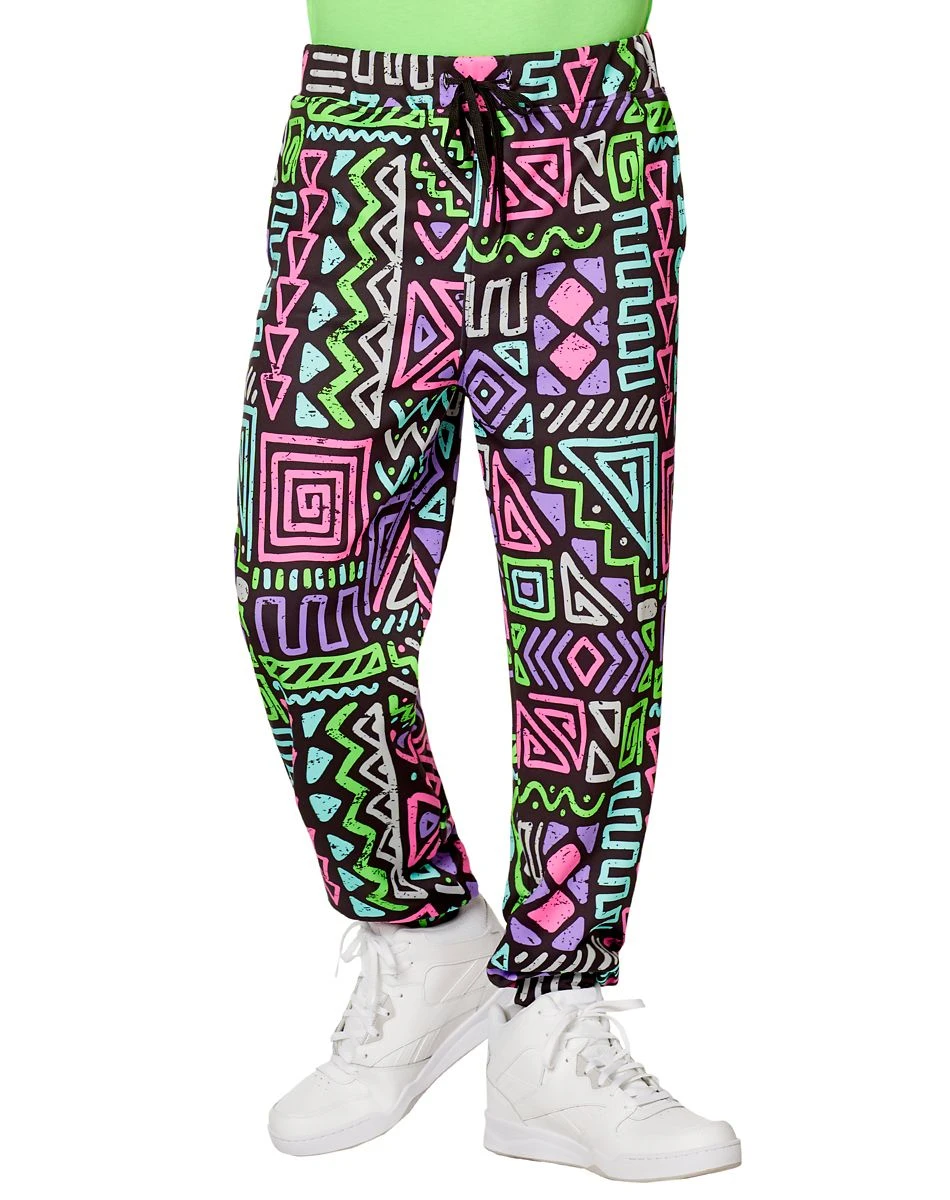 Spirit Halloween Adult Plus Size 80s Joggers 1 Spirit Halloween Adult Plus Size 80s Joggers