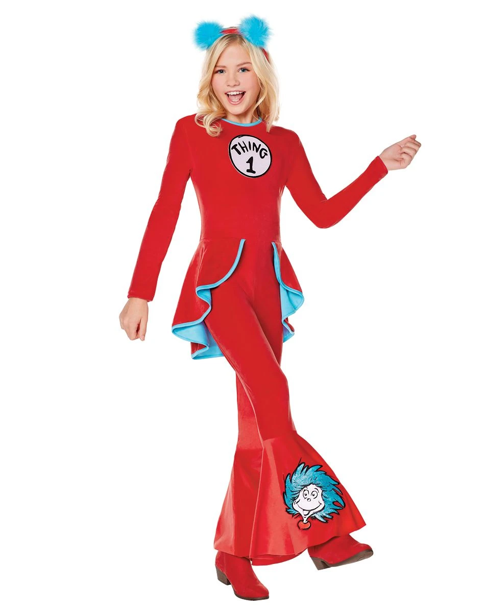 Spirit Halloween Kids Thing 1 and Thing 2 Bell Bottom Costume - Dr. Seuss 1 Spirit Halloween Kids Thing 1 and Thing 2 Bell Bottom Costume - Dr. Seuss
