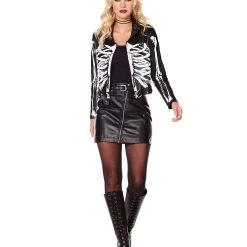 Spirit Halloween Adult Cropped Skeleton Jacket