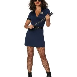 Spirit Halloween Adult Police Officer Wrap Dress Costume