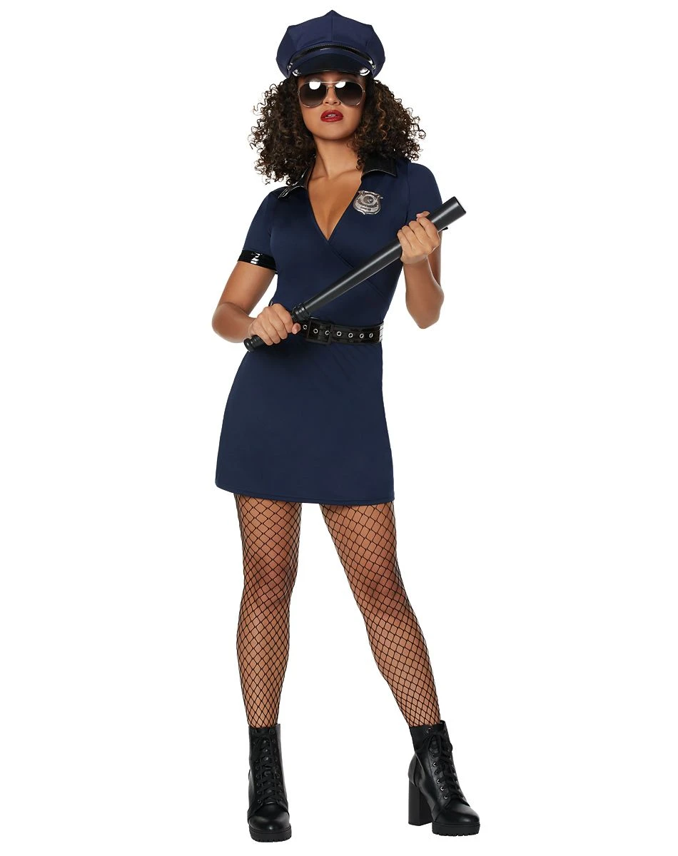 Spirit Halloween Adult Police Officer Wrap Dress Costume 1 Spirit Halloween Adult Police Officer Wrap Dress Costume