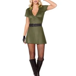 Spirit Halloween Adult Military Wrap Dress Costume