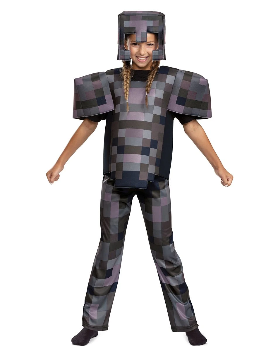 Spirit Halloween Kids Netherite Armor Costume Deluxe - Minecraft 3 Spirit Halloween Kids Netherite Armor Costume Deluxe - Minecraft - Image 3
