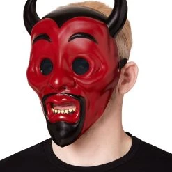 Spirit Halloween Devil Half Mask - Trick 'r Treat -Cheap Trick Or Treat Hub Store 01569284 c