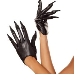 Spirit Halloween Pleather Cat Claw Gloves