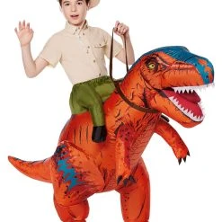 Spirit Halloween Kids Dinosaur Inflatable Ride-Along Costume
