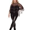 Spirit Halloween Adult Sequin Spider Web Plus Size Poncho