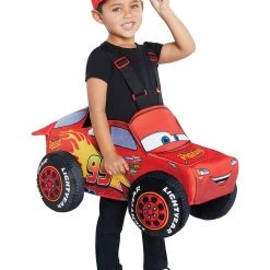 Spirit Halloween Toddler Lightning McQueen Ride-Along Costume - Cars