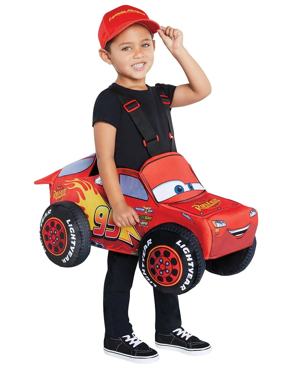 Spirit Halloween Toddler Lightning McQueen Ride-Along Costume - Cars 1 Spirit Halloween Toddler Lightning McQueen Ride-Along Costume - Cars