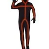 Spirit Halloween Adult Light-Up EL Wire Orange Stick Figure Costume