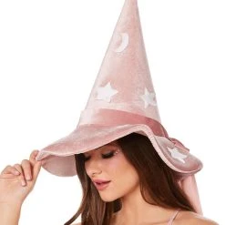 Spirit Halloween Pink Celestial Witch Hat -Cheap Trick Or Treat Hub Store 01572957 c