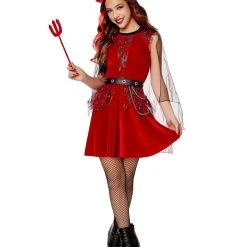 Spirit Halloween Kids Dark Devil Dress Costume