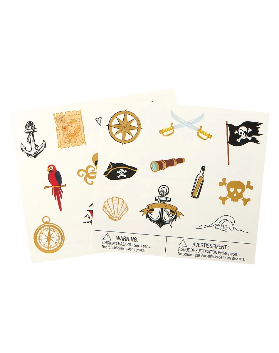 Spirit Halloween Pirate Temporary Tattoos 1 Spirit Halloween Pirate Temporary Tattoos