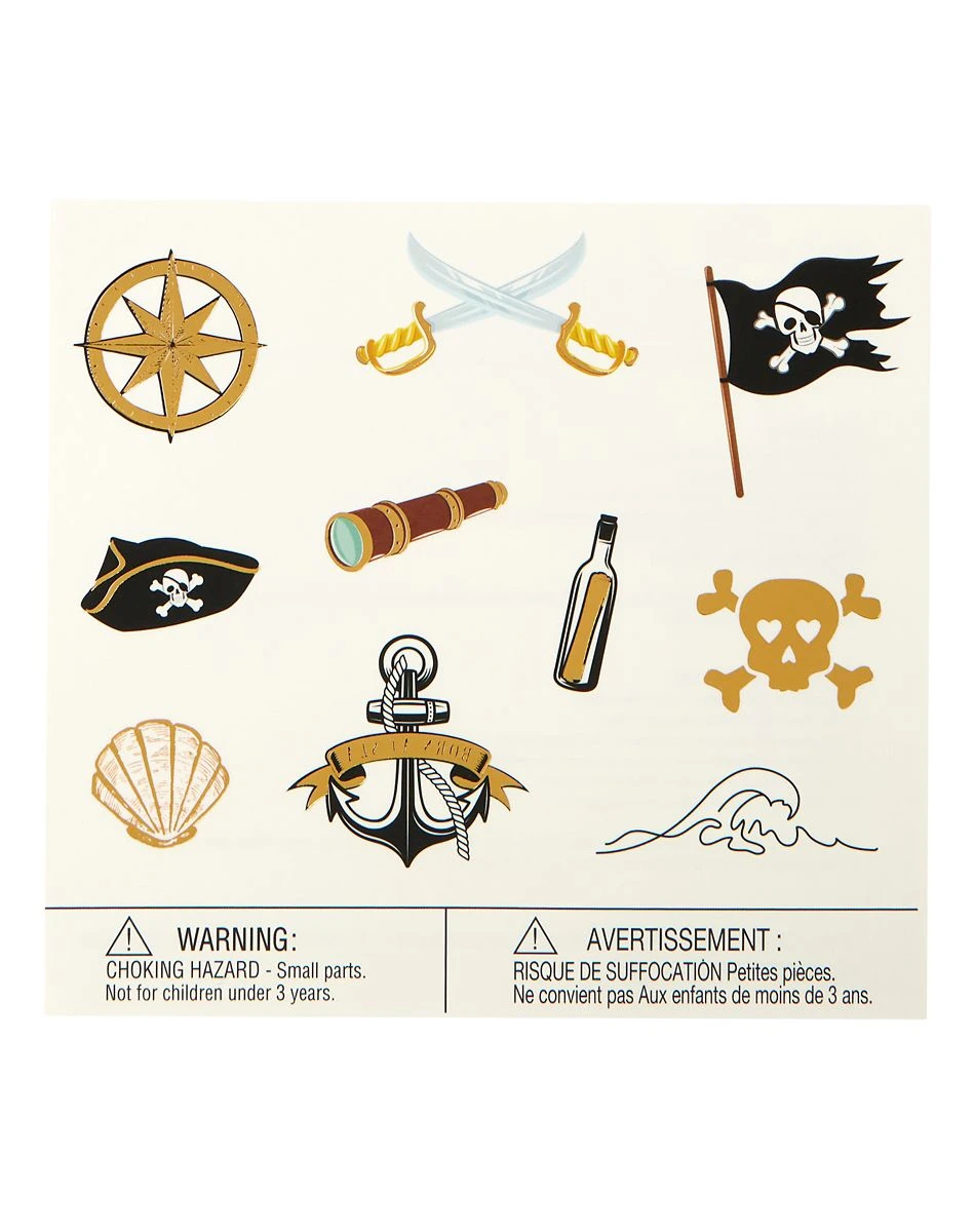 Spirit Halloween Pirate Temporary Tattoos 2 Spirit Halloween Pirate Temporary Tattoos - Image 2