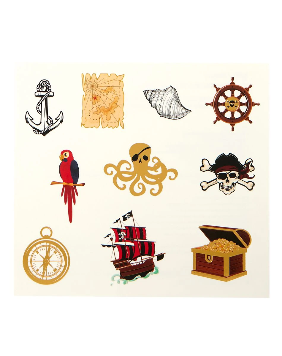 Spirit Halloween Pirate Temporary Tattoos 3 Spirit Halloween Pirate Temporary Tattoos - Image 3