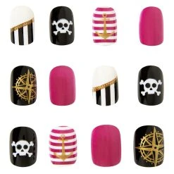 Spirit Halloween Kids Pirate Press On Nails