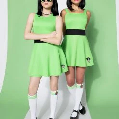 Spirit Halloween Kids Buttercup Dress Costume - The Powerpuff Girls -Cheap Trick Or Treat Hub Store 01580901 c