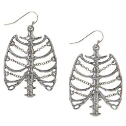 Spirit Halloween Skeleton Rib Cage Earrings