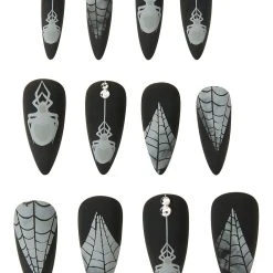 Spirit Halloween Black Widow Witch Press On Nails