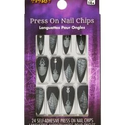 Spirit Halloween Black Widow Witch Press On Nails -Cheap Trick Or Treat Hub Store 01582337 c