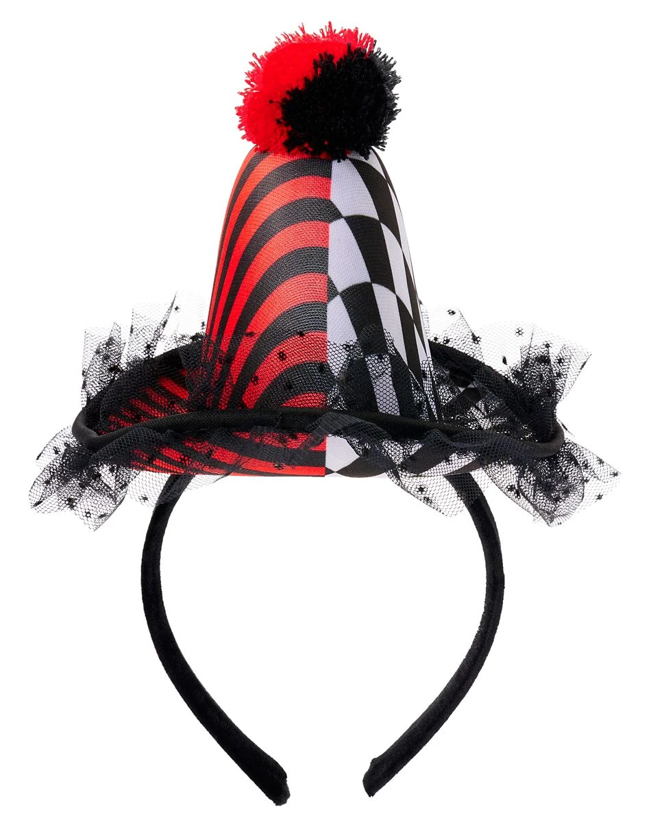 Spirit Halloween Scary Clown Mini Hat Headband 2 Spirit Halloween Scary Clown Mini Hat Headband - Image 2