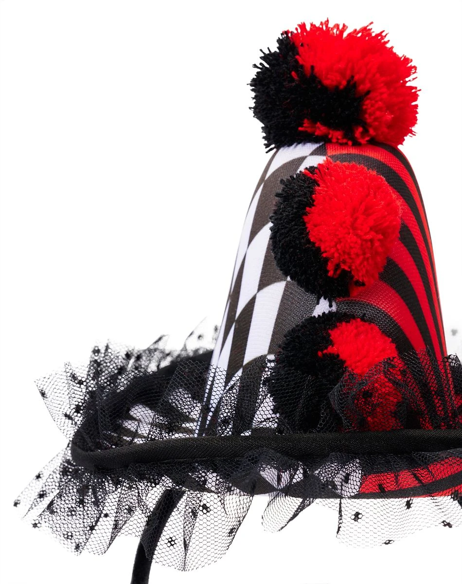 Spirit Halloween Scary Clown Mini Hat Headband 3 Spirit Halloween Scary Clown Mini Hat Headband - Image 3