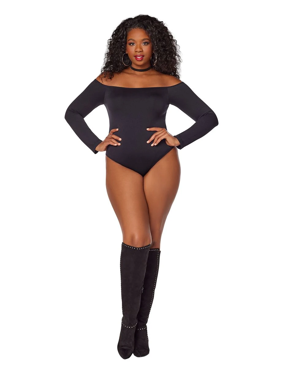 Spirit Halloween Off the Shoulder Plus Size Bodysuit 1 Spirit Halloween Off the Shoulder Plus Size Bodysuit