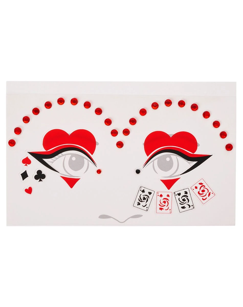 Spirit Halloween Queen of Hearts Face Decals 1 Spirit Halloween Queen of Hearts Face Decals