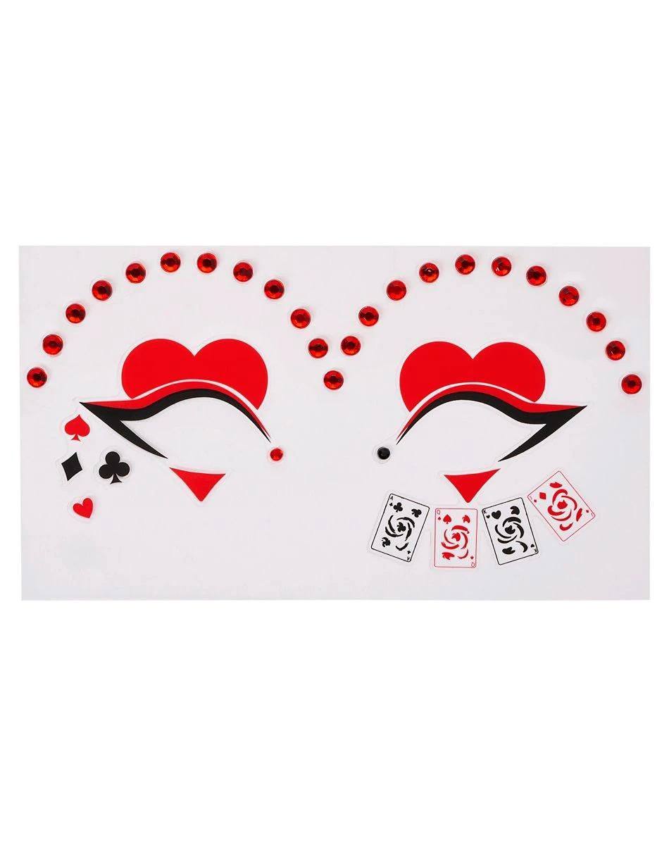 Spirit Halloween Queen of Hearts Face Decals 2 Spirit Halloween Queen of Hearts Face Decals - Image 2