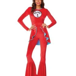 Spirit Halloween Adult Thing 1 and Thing 2 Bell Bottom Costume - Dr. Seuss