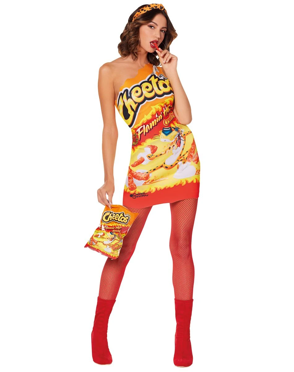 Spirit Halloween Adult Flamin' Hot Cheetos Dress Costume 1 Spirit Halloween Adult Flamin' Hot Cheetos Dress Costume