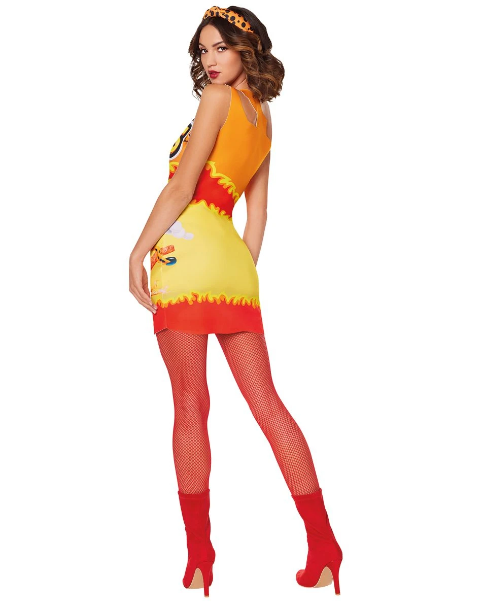 Spirit Halloween Adult Flamin' Hot Cheetos Dress Costume 2 Spirit Halloween Adult Flamin' Hot Cheetos Dress Costume - Image 2